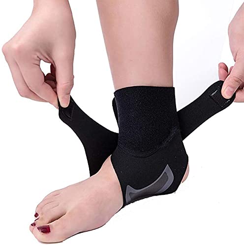 Ankle Supports for Weak Ankles GENERISE Adjustable Ankle Brace Provides Compression & Ankle Support for Sprained Ankle, Tendonitis, Ligament Damage & More - Black (Small (Left Foot)) Small (Left Foot) - BeesActive Australia