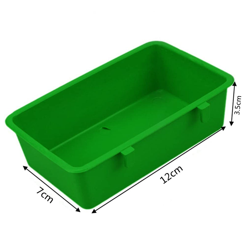12 Pcs Bird Plastic Feeder,Seed Food Feeding Cups Plastic Hanging Bowl for Pet Parrot Parakeet Gamefowl Poultry Pigeon,Green - BeesActive Australia