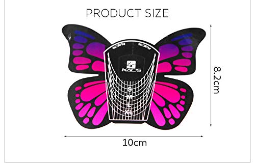 KADS 100pcs in 1 Roll Big Size Butterfly-shape Self Adhesive Gel Nail Extension Nail Forms for Acrylic Nails Tips - BeesActive Australia