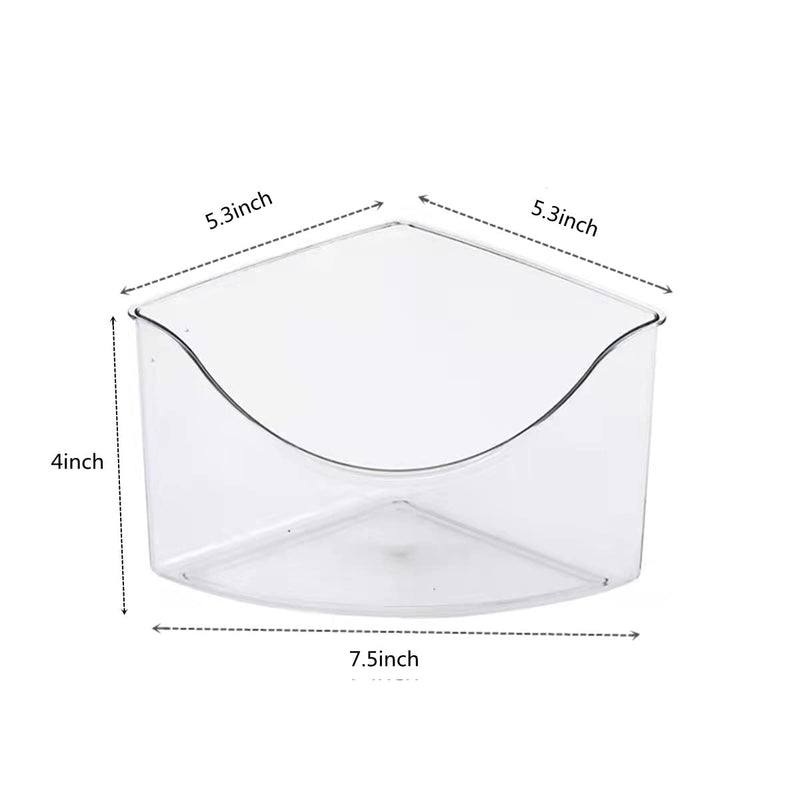 ACEDIVA Hamster Sand Bath-Clear Critters' Shower Toilet-Cooling Bed Sand Container Bathtub for Mice Hedgehog Squirrel Hamster Guinea Pigs and Other Small Animals 7.5*5.3*4inch Triangle - BeesActive Australia