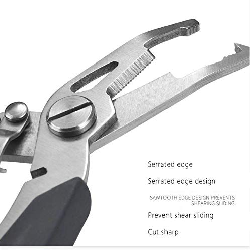 ZONGR Fish Lip Gripper Muti-Function Fishing Pliers,Fish line Cutter,Hook Removers Pliers,Rustproof Saltwater Split Ring Tool - BeesActive Australia