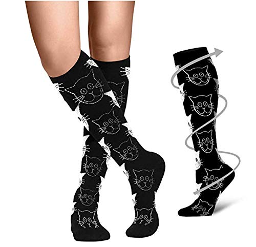 Cheeroyal 2-Pairs Compression Socks 20-30mmHg for Men Women Recovery Running Travel Nursing Health Sports S-M 23+41 - BeesActive Australia