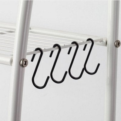 24 Pack Black S Shaped Hooks Small Hanging Hangers for Bathroom Bedroom Office Kitchen Garden - BeesActive Australia