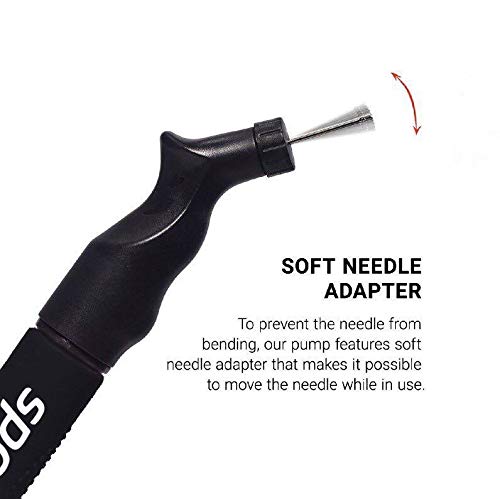 [AUSTRALIA] - SPORTBIT Ball Pump with Push&Pull Inflating System - Comes with 5 Needles and Bonus E-Book Black 