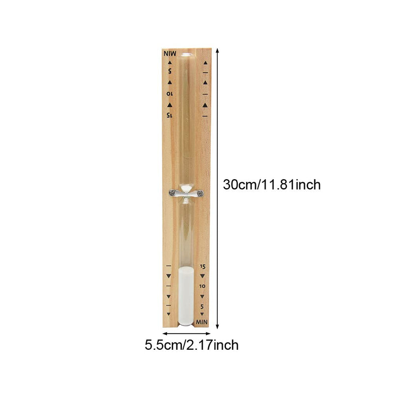 Fiacvrs Sauna Hourglass Sand Timer,15 Minutes Accurate Heat Resistan-t Sauna Hourglass Rotating Wooden Timer Sand White Sand - BeesActive Australia