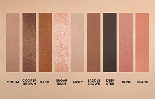 VELY VELY Favorite 9 Shadow (8.1 g / 0.28 oz) Long lasting effect 9 colors Mocha Cooper brown Sand Sugar beam Misty Saddle brown Deepster Rose Peach Blusher Mat Shimmer Glitter Gift All Skin 365 Palette - BeesActive Australia