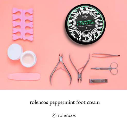 Rolencos Peppermint Cooling Moisturizing Foot Cream 4.20oz, Callus Remover, Thick, Cracked, Rough, Dead and Dry, Hard Feet, Heels, Soles, Professional Crack Foot Care Rescue Cream Peppermint Foot Cream - BeesActive Australia