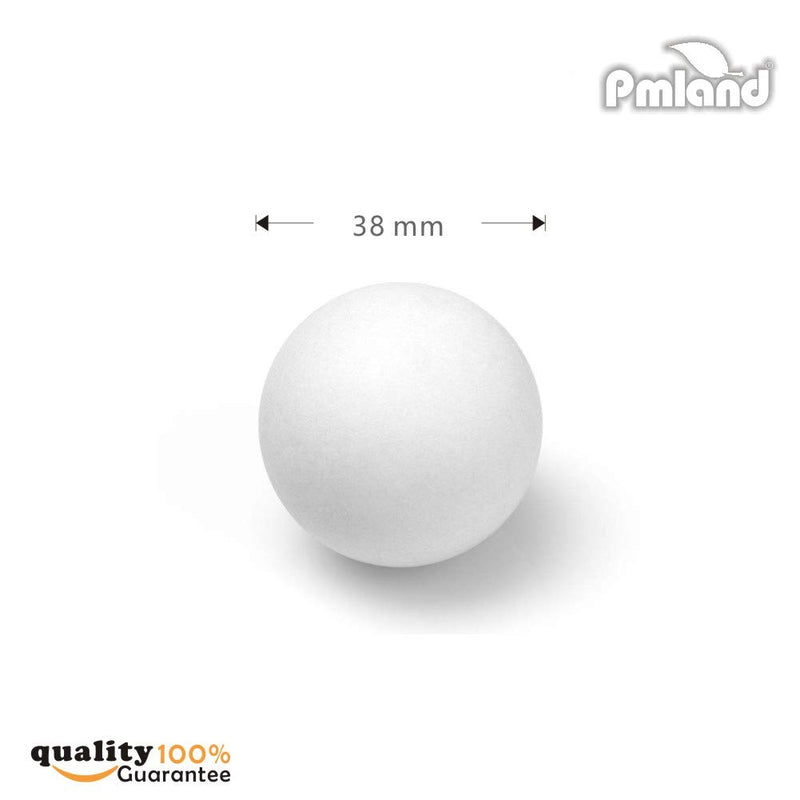 PMLAND 144 Washable Plastic Pong Game Balls Bulk for Table Tennis Carnival Pool Games Party Decoration White Color 38mm - BeesActive Australia