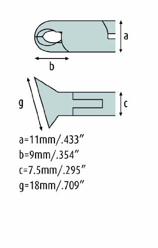 Oblique Cutter 5 '' - schmitz 3612HS22 - large head and long cutting edges with fine bevel - ESD - Dissipative - Hightech tool for professionals - Made in Germany - Solingen - BeesActive Australia