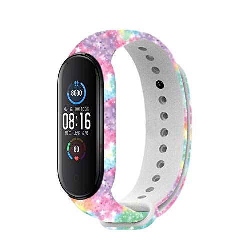 T-BLUER Compatible with Xiaomi Mi Band 5/Mi Band 6 Band,Silicone Colorful Replacement Strap Wristband for Xiaomi Miband 5/6 Fitness Band Suitable to, No Tracker Included 4pcs01 - BeesActive Australia