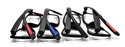 2 x PAIRS TR90 Bendable, Flexible Reading Glasses Quality Lenses, Super-lite with 13 Lens Strengths RG9 2 X Pairs All Black 1.0 x - BeesActive Australia