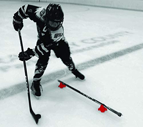 Hockey Dot Underpass-X Training Cones (Set of 4) Hockey Training Aid Uses Spare Stick, PVC- Hockey Stick Handling Aid - Hockey Dryland - Hockey Gift - Build Hockey Skill - BeesActive Australia