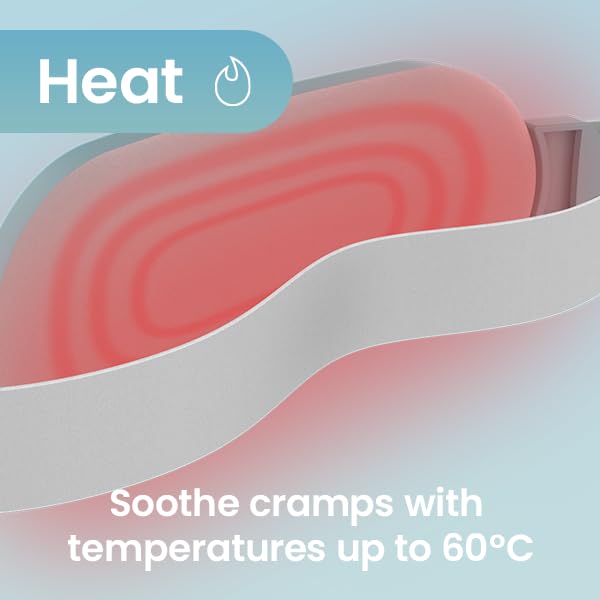 TensCare OVA Therma Belt – Portable Menstrual Heating Pad with Massage and Heat to Soothe The Effects of Period Pains and Endometriosis. 3 Heating Therapy Modes and 3 Massages Modes for Quick Relief Heat & Massage - BeesActive Australia