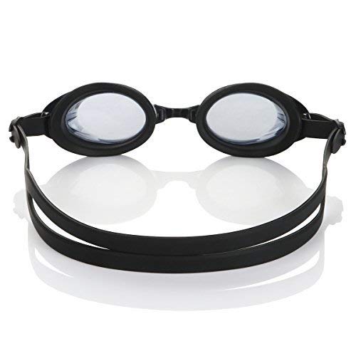 [AUSTRALIA] - Swim Goggles with Clear Vision Anti-Fog UV Protection No Leaking Swimming Goggles for Men Women Adult Youth Triathlon 3 Sizes Replaceable Nose Pieces and Free Protection Case Black 