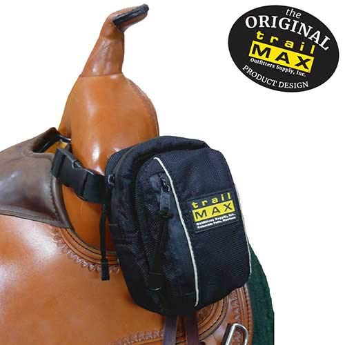[AUSTRALIA] - TrailMax 500 Series Insulated & Padded Front Pocket Saddle Bag for Trail Riding, 1680-denier Ripstop Nylon Outer Shell has a PVC Water Resistant Coating, in Black, Glacier Blue, Red 