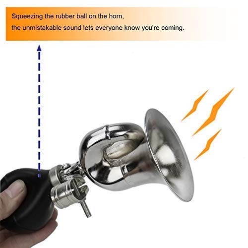 Timoo Bike Horn for Adults Classic Bugle Horn Metal Squeeze Clown Horn for Golf Cart, Fits All Bicycle Handle Bar, Loud Sounds - BeesActive Australia