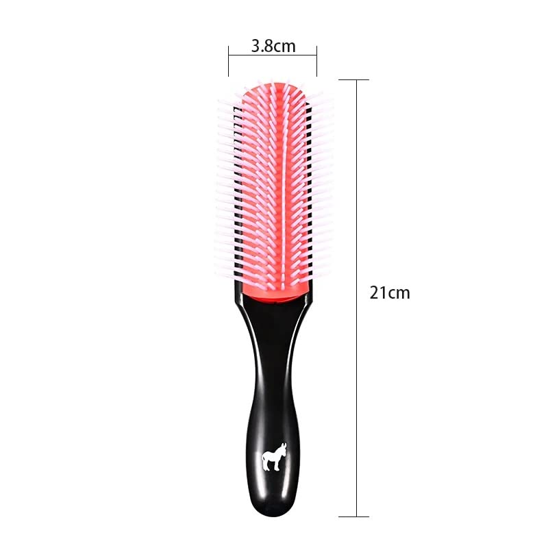 Pete & Pedro Classic Cushion 9 Row Nylon Bristle Men's & Women Hair Brush | Great for Separating, Shaping, Blow Drying, Styling & Detangling | Thick & Curly & All Hair Types | As Seen on Shark Tank c) Classic Cushion 9 Row Hair Brush - BeesActive Australia