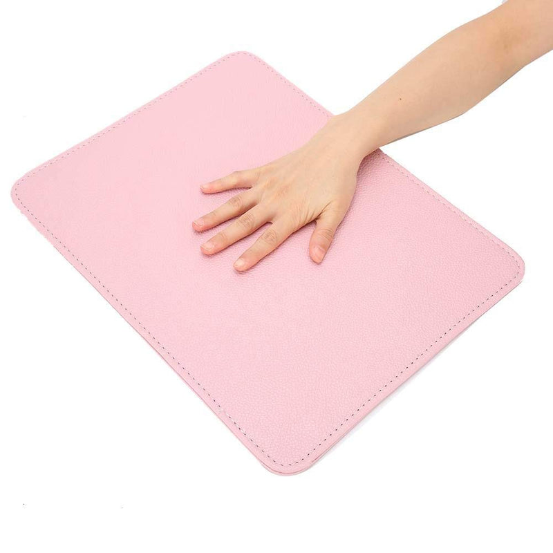 Nail Art Table Mat, Fine Workmanship Washable Desk Mat, Materials Precise Texture Repeated Use Durable for Home Salon Shop(Pink) Pink - BeesActive Australia