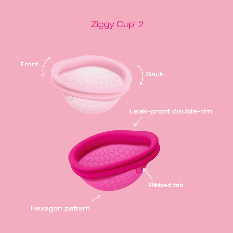 Intimina Ziggy Cup 2 - New Generation Ultra-Thin Flat-Fit Reusable Menstrual Disc (Size A) Size A - BeesActive Australia
