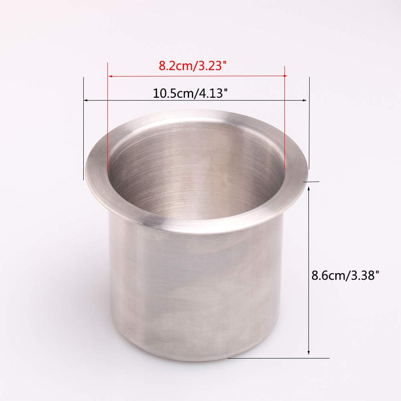 Xinally Run Pack of 1 Stainless Steel Drop-in Cup Drink Holder Poker Table Drink Holder Silver - BeesActive Australia