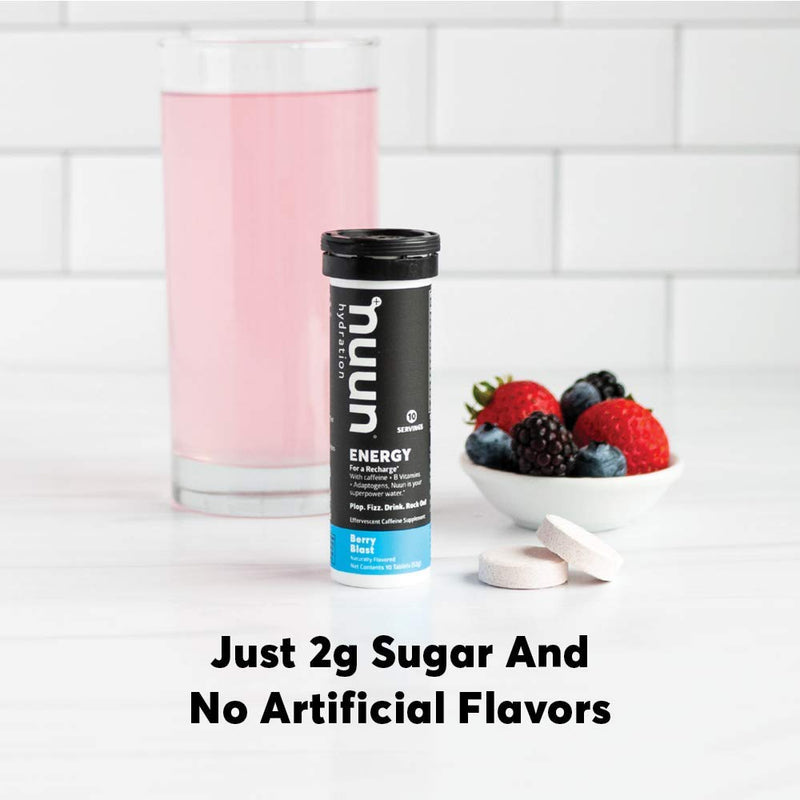Nuun Energy: Caffeine, B Vitamins, Ginseng, Electrolyte Drink Tablets, Mixed Flavors, 10 Count (Pack of 4) 10 Count (Pack of 4) - BeesActive Australia