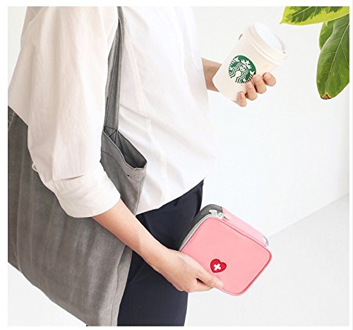 Drcool Mini First Aid Kits Bag Empty Waterproof First Aid Box Small Easy Carry for Travel Home Workplace Pink - BeesActive Australia