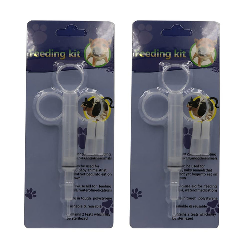 Pet Medicine Feeder Liquid Oral Syringe Milk Nursing Bottles Syringe Soft Tip Plastic Pet Medical Feeding Tool for Dog Puppy Cat Kitten White - BeesActive Australia