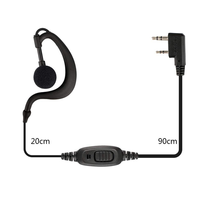 [AUSTRALIA] - Case of 10,Retevis Two Way Radio Earpiece with Mic Single Wire Earhook Headset for Baofeng BF-888S UV-5R Retevis H-777 RT22 Arcshell AR-5 Walkie Talkies 