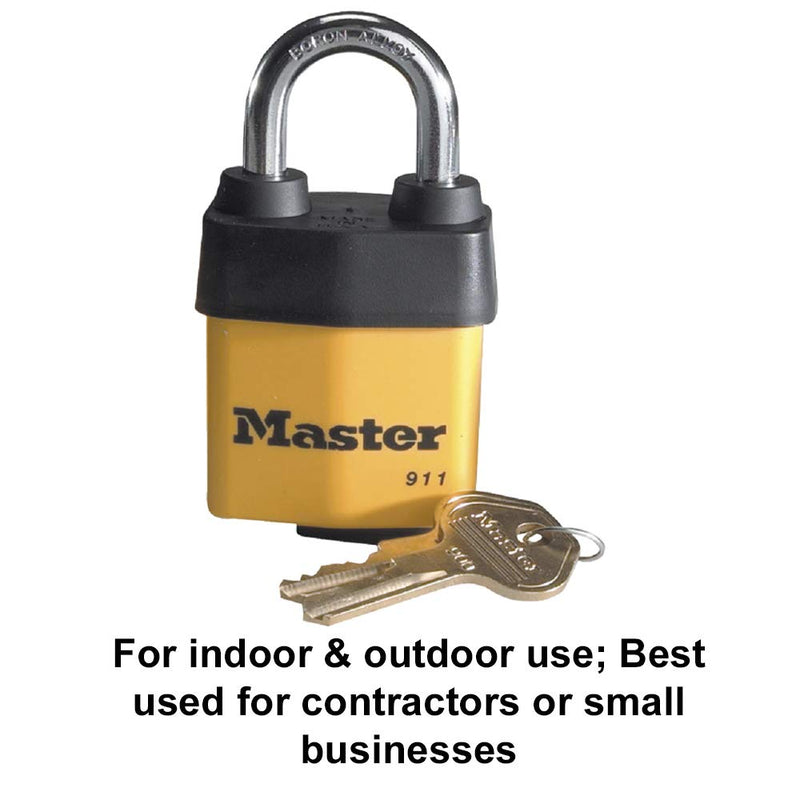 Master Lock 911DPF Heavy Duty Outdoor Padlock with Key, 1 Pack - BeesActive Australia