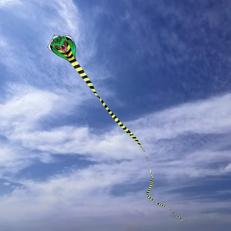 [AUSTRALIA] - Large Cobra Kite for Adults Kids Boys with Super Long Tail (49 ft), Extra Easy to fly, Best Huge Kites for the Beach/Kite Party/Field/Park, It Will Dominate the Sky! 