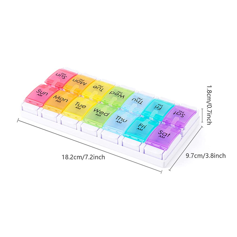 Pill Box Organiser 7 Day Medicine Storage Box, Travel Pill Box for Medication and Supplements - BeesActive Australia