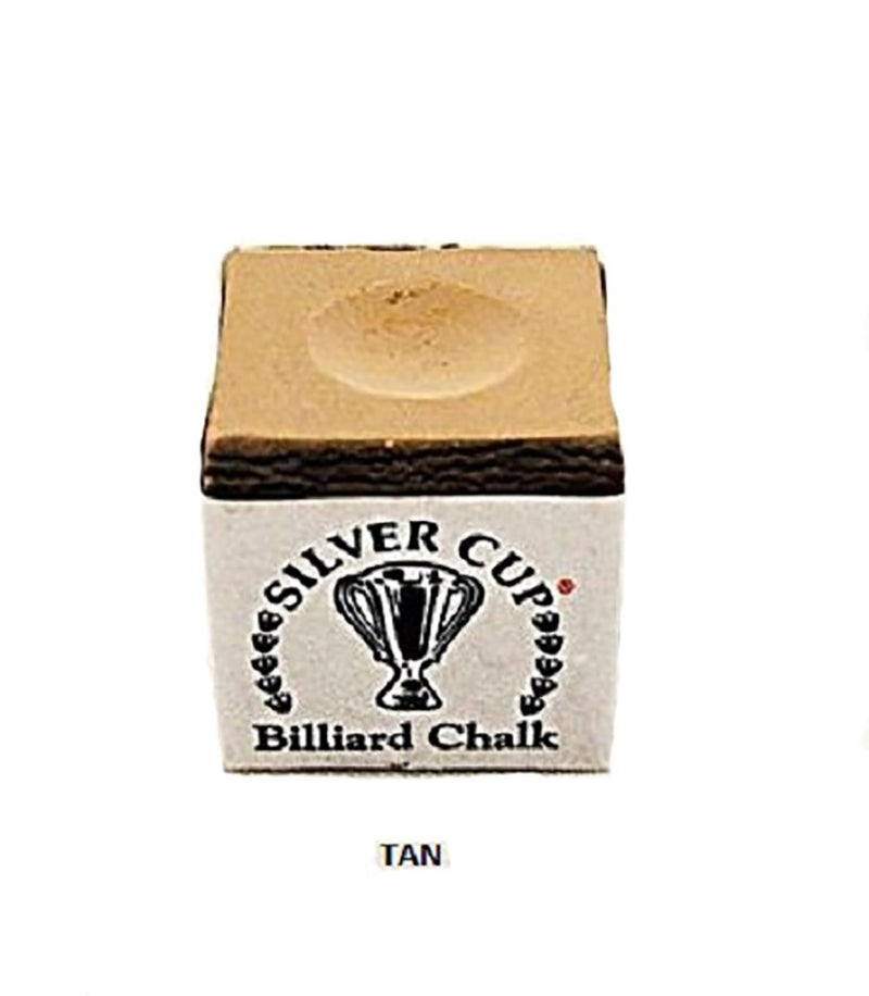 [AUSTRALIA] - Silver Cup Set of 6 Tan Billiard Pool Cue Chalk 