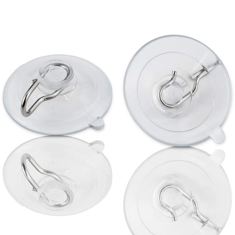 Nexxxi 12 Pack 1 3/4 inch Suction Cups with Metal Hooks, All Purpose Strong Sucktion Cups Hangers, Plastic Sucker Wall Hangers for Bathroom Kitchen - BeesActive Australia
