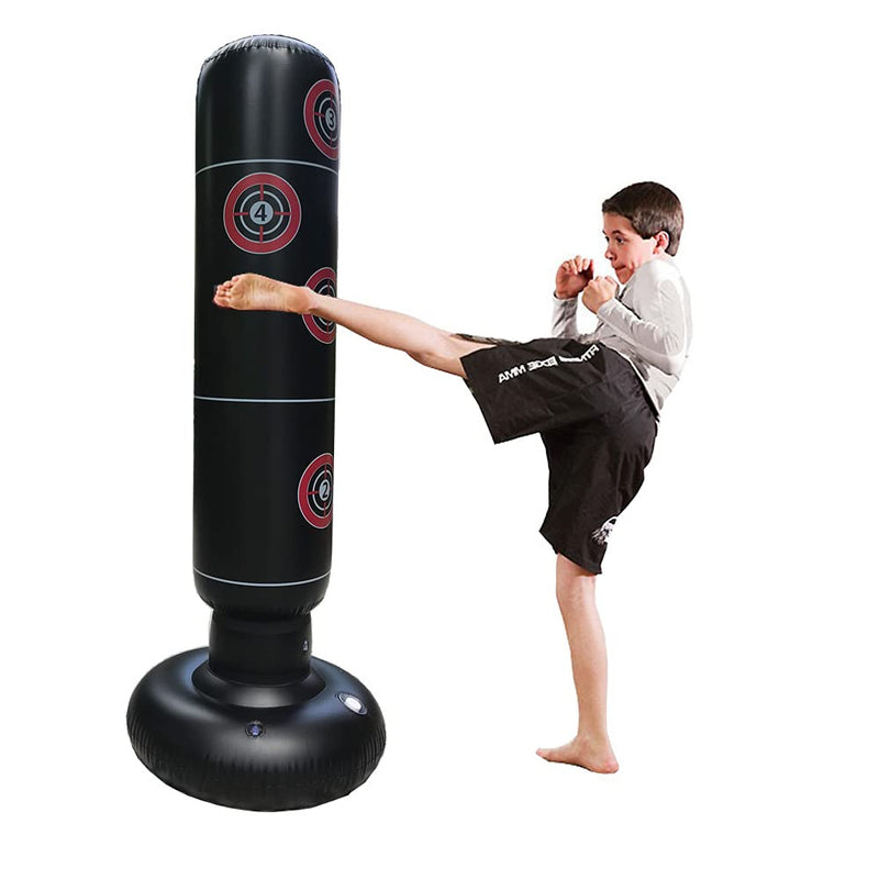 Inflatable Punching Bag - for Adults and Kids 63inch Free Standing Boxing Bag for Immediate Bounce-Back for Karate Boxing - BeesActive Australia