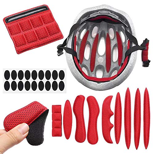 MTGHYAYA Bike Helmet Padding Kit, Universal Bicycle Replacement Foam Pads Padding Set Helmet Cushions Mats for Bike Cycling Motorcycle Helmet Black - BeesActive Australia