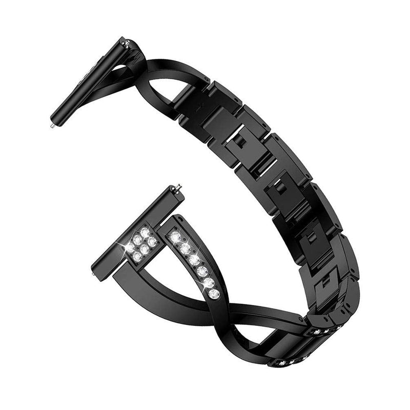 Sankel Compatible for Garmin Venu Sq Bands,Women Metal Replacement Chain Bangle Bracelet Strap Wristband for Garmin Venu/Venu Sq/Venu Sq Music,Vivoactive 3,Vivomove HR,Garmin Move Luxe/Style (Black) Black - BeesActive Australia