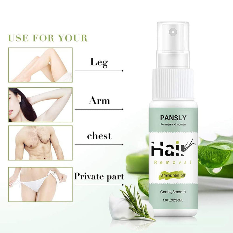 Hair Removal Spray For Women and Men, 8 Minutes Hair off Hair Removal for Gentle, Natural Hair Remover for Arms, Underarm, Legs, Bikini Areas, 30 ML - BeesActive Australia