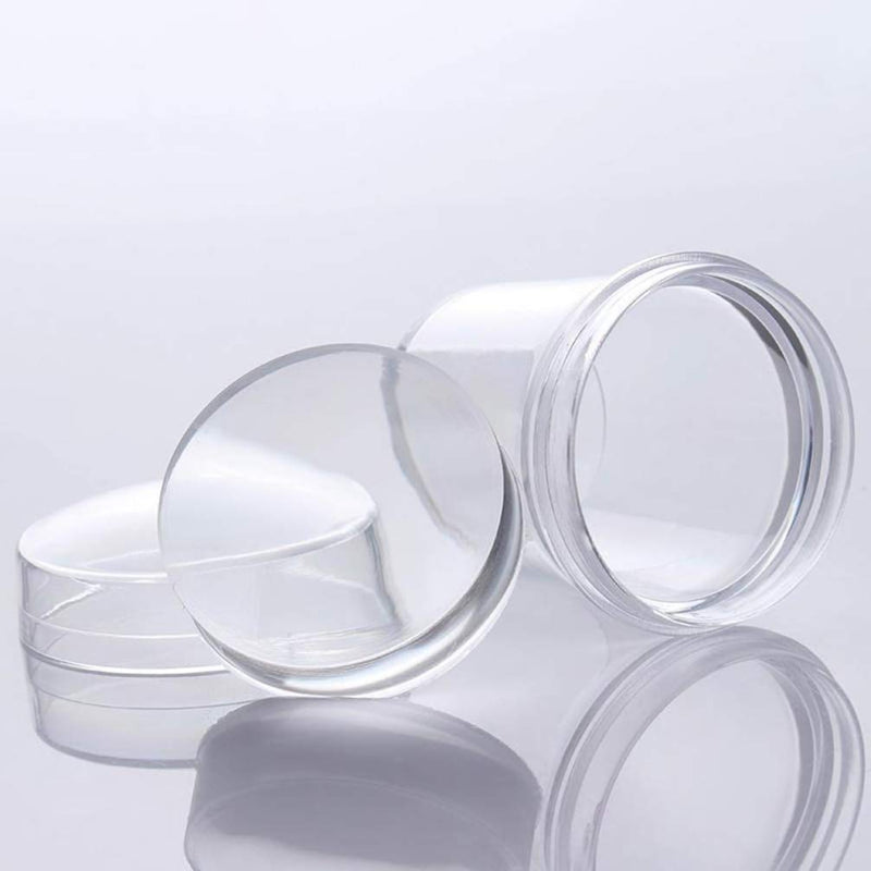 Mobestech Transparent Stamper Silicone Nail Art Stamper Clear Jelly Stamper Nail Stamping Tool for DIY Nail Art Tool - BeesActive Australia