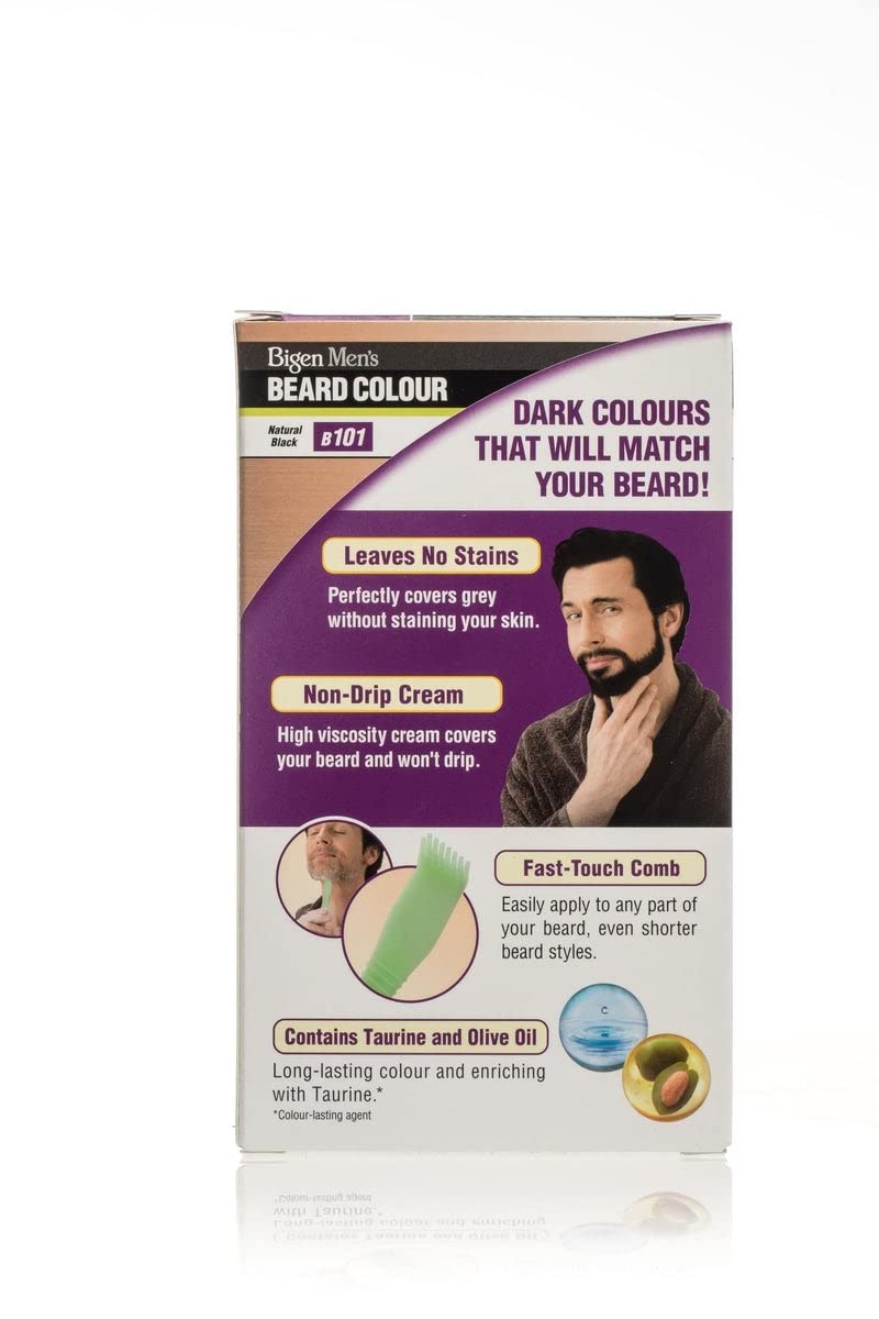 3 x Bigen Men's Beard Colour | No Ammonia Formula with Aloe Extract & Olive Oil - 101 Natural Black - BeesActive Australia