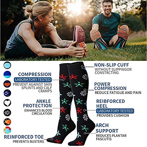 Compression Socks for Women and Men Circulation-Best Support for Running, Athletic, Nursing, Travel Small-Medium 11 Yellow/Black/Blue/Black/Red - BeesActive Australia