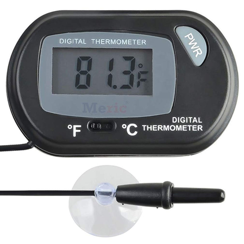 Meric Digital Thermometer for Bearded Dragon, Accurately Reads Enclosure Temperature in Celsius & Fahrenheit, 2 Suction Cups, Accessories Included for Installation - BeesActive Australia