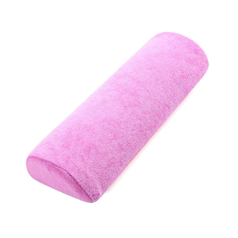 QIMYAR Soft Nail Art Design Cushion Hand Rest Pillow Half Column Manicure Care Treatment Salon Tool Pink - BeesActive Australia