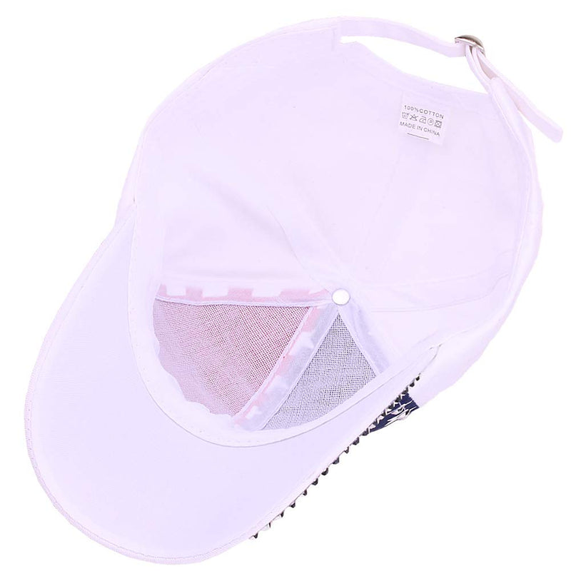 oaesc Patriotic American Flag Baseball Cap USA Bling Sparkle Hat for Men Women 4th July Summer Sun Cap White - BeesActive Australia