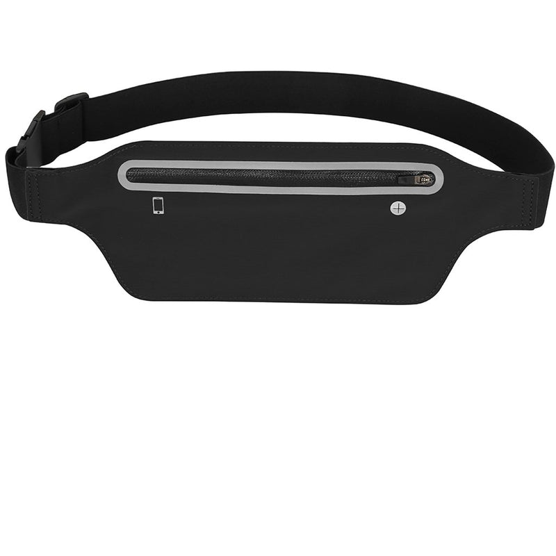 [AUSTRALIA] - Fanny Packs for Women, Waterproof Fanny Pack for Men, Adjustable Running Belt Waist Pack Slim Expandable Pocket Belt Black, iPhone Running Holder Cell Phone Elastic Waist Pouch Bag for Samsung/LG/GYM 