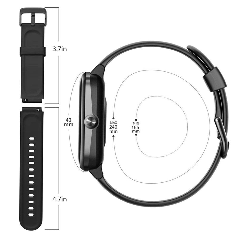 ZURURU Veryfitpro ID205L, ID205S, ID205, ID205U 19mm Smart Watch Replacement Bands compatible with Letscom, Letsfit, Lintelek, Yamay, Willful Smart Watch Pink - BeesActive Australia