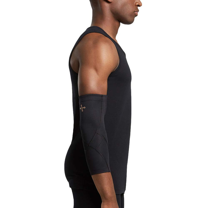 Tommie Copper Mens Unisex Performance Compression Elbow Sleeve Black Small - BeesActive Australia
