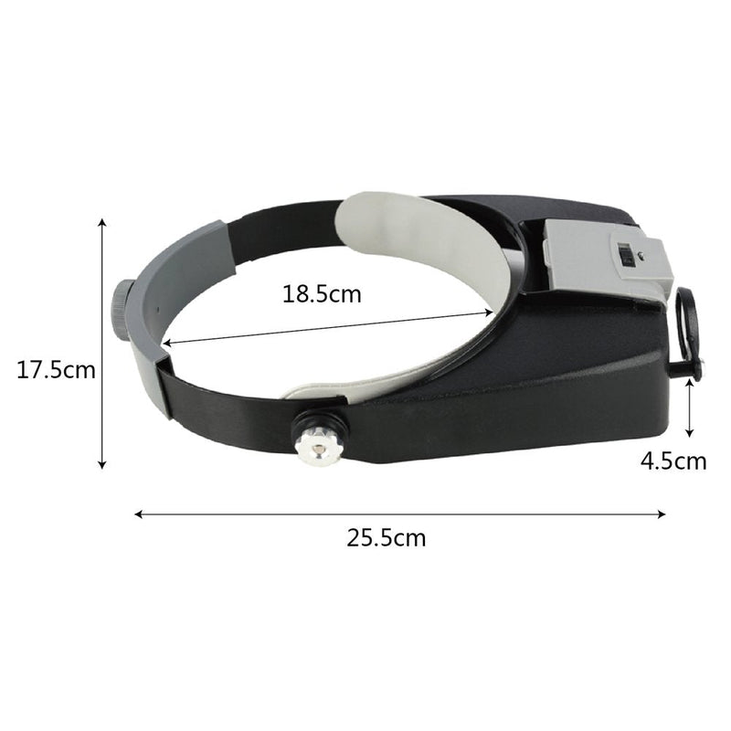 Beileshi Head Magnifier LED Illuminated Multi-Power Helmet Magnifying 1.5X 3X 8.5X 10x Magnifying Tools for Watch Repair, Arts & Crafts or As General Reading Aid 1.5x-3.5x Led Magnifying - BeesActive Australia