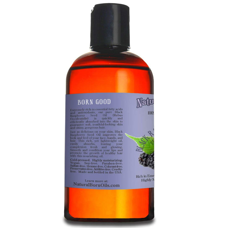 8oz Black Raspberry Seed Oil, 100% Pure and Natural, Cold-Pressed, Unrefined, Organic, for Healthy Skin and Hair - Includes Pump & Flip Cap - BeesActive Australia