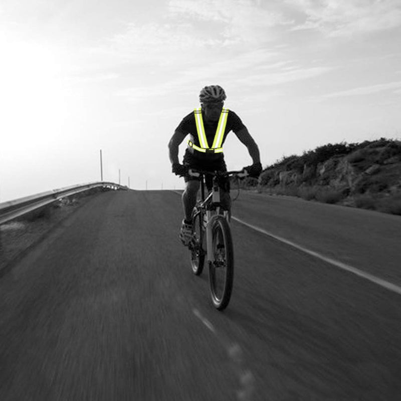 AYKRM 9 Color Reflective Vest with Hi Vis Bands, Fully Adjustable & Multi-Purpose: Running, Cycling, Motorcycle Safety, Dog Walking - High Visibility RED S-XL - BeesActive Australia