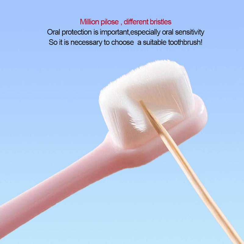 2 Pack Extra Soft Toothbrushes for Sensitive Gums Deep Cleaning, Japan ToothbrushUltra Fine Micro-Nano Toothbrush with 20000 Soft Floss Briste - BeesActive Australia